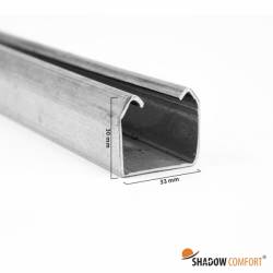 Rail voor rollers. Ijzer verzinkt afmetingen - Shadow Comfort